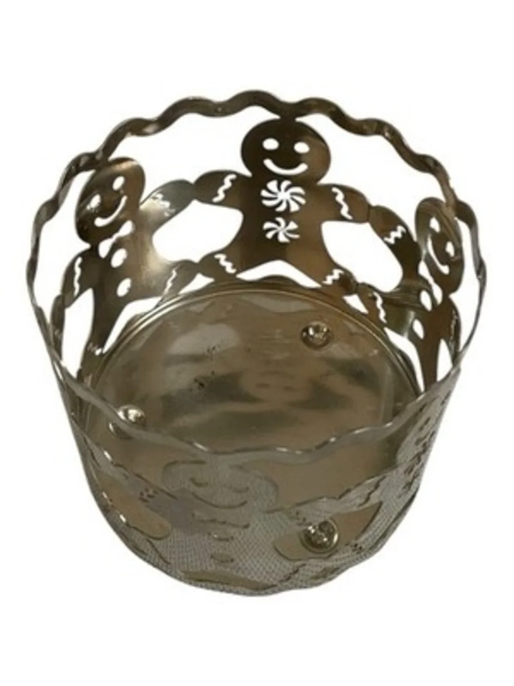 Slatkin & Co Bath & Body Works Gingerbread Man 3-Wick Candle Holder Sleeve 4